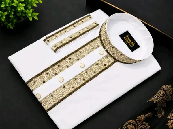 Dhoti fabrics embroidery