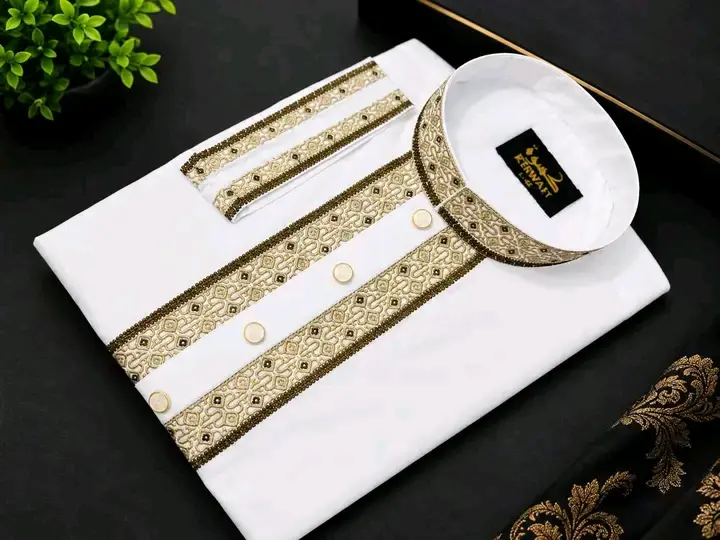 Aadi cotton dhoti fabrics embroidery design Punjabi